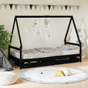 vidaXL Kinderbedframe met lades 80x200 cm massief grenenhout