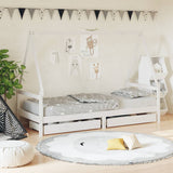 vidaXL Kinderbedframe met lades 80x200 cm massief grenenhout