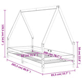 vidaXL Kinderbedframe 80x200 cm massief grenenhout