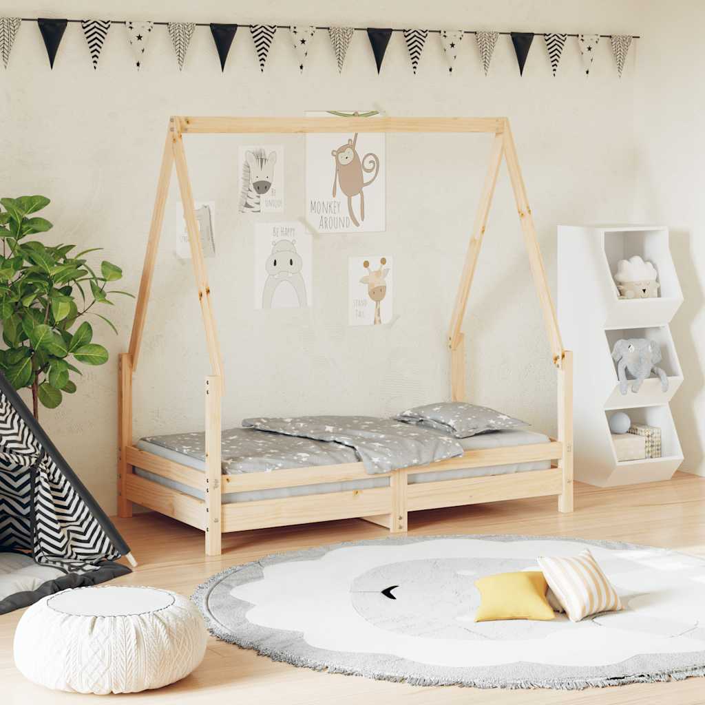 vidaXL Kinderbedframe 80x200 cm massief grenenhout