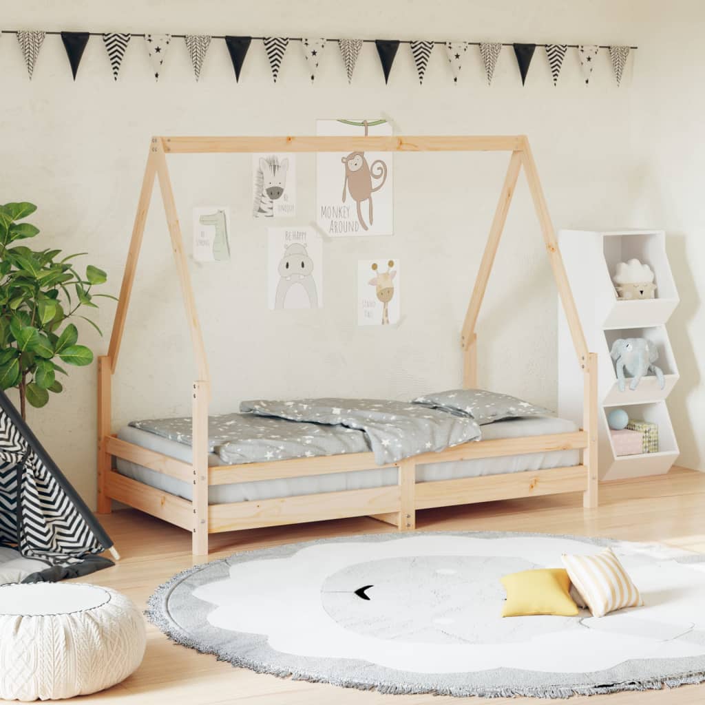 vidaXL Kinderbedframe 80x200 cm massief grenenhout