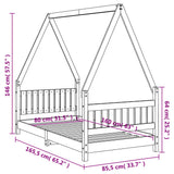 vidaXL Kinderbedframe 80x200 cm massief grenenhout