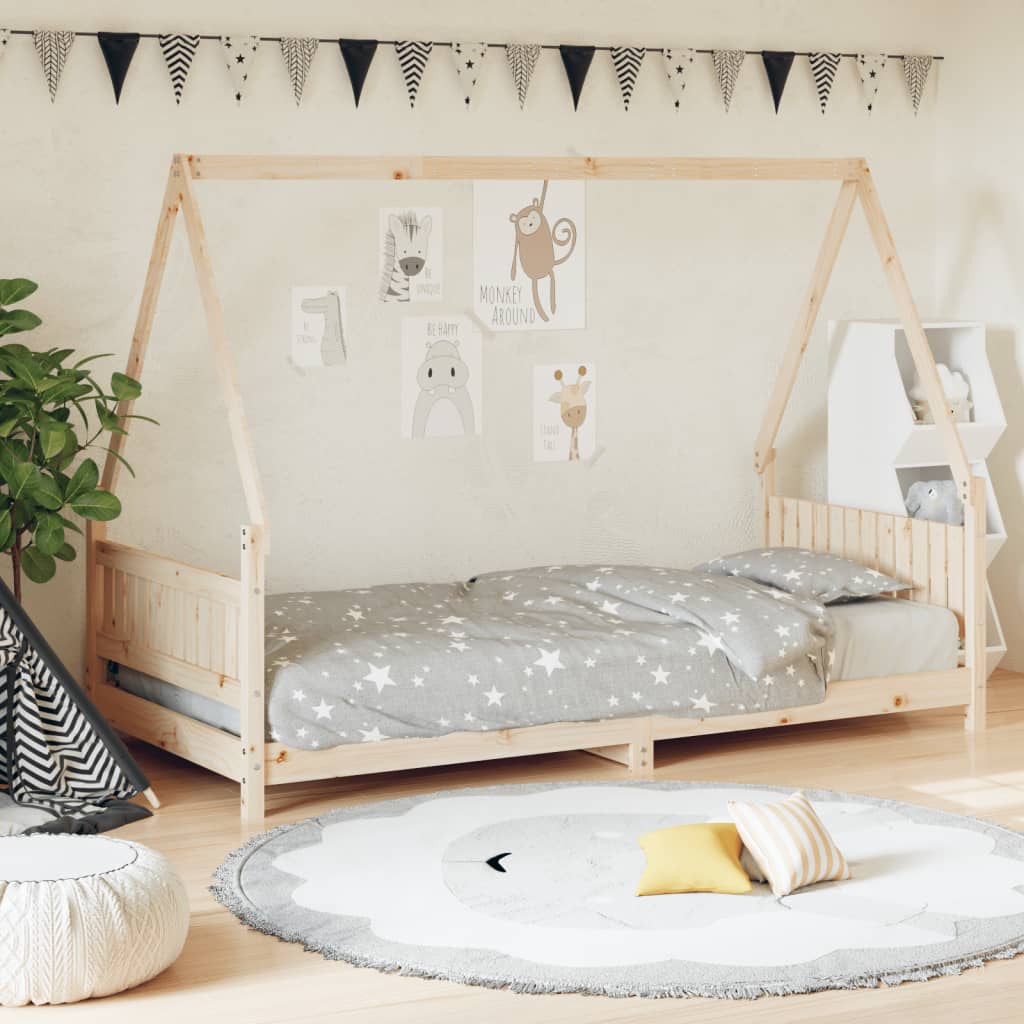 vidaXL Kinderbedframe 80x200 cm massief grenenhout