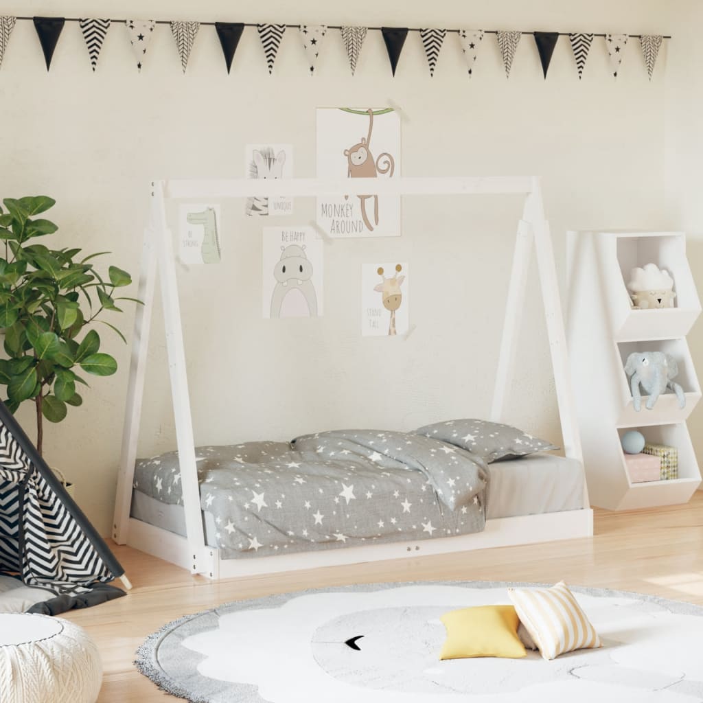 vidaXL Kinderbedframe 70x140 cm massief grenenhout