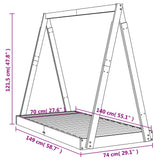 vidaXL Kinderbedframe 70x140 cm massief grenenhout