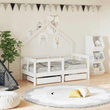 vidaXL Kinderbedframe met lades 70x140 cm massief grenenhout