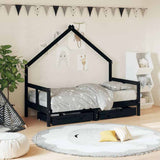 vidaXL Kinderbedframe met lades 70x140 cm massief grenenhout