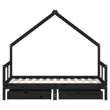 vidaXL Kinderbedframe met lades 70x140 cm massief grenenhout
