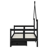 vidaXL Kinderbedframe met lades 70x140 cm massief grenenhout