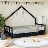 vidaXL Kinderbedframe met lades 70x140 cm massief grenenhout