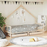 vidaXL Kinderbedframe met lades 70x140 cm massief grenenhout