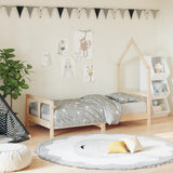 vidaXL Kinderbedframe 80x160 cm massief grenenhout zwart