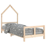 vidaXL Kinderbedframe 80x160 cm massief grenenhout zwart