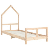 vidaXL Kinderbedframe 80x160 cm massief grenenhout zwart