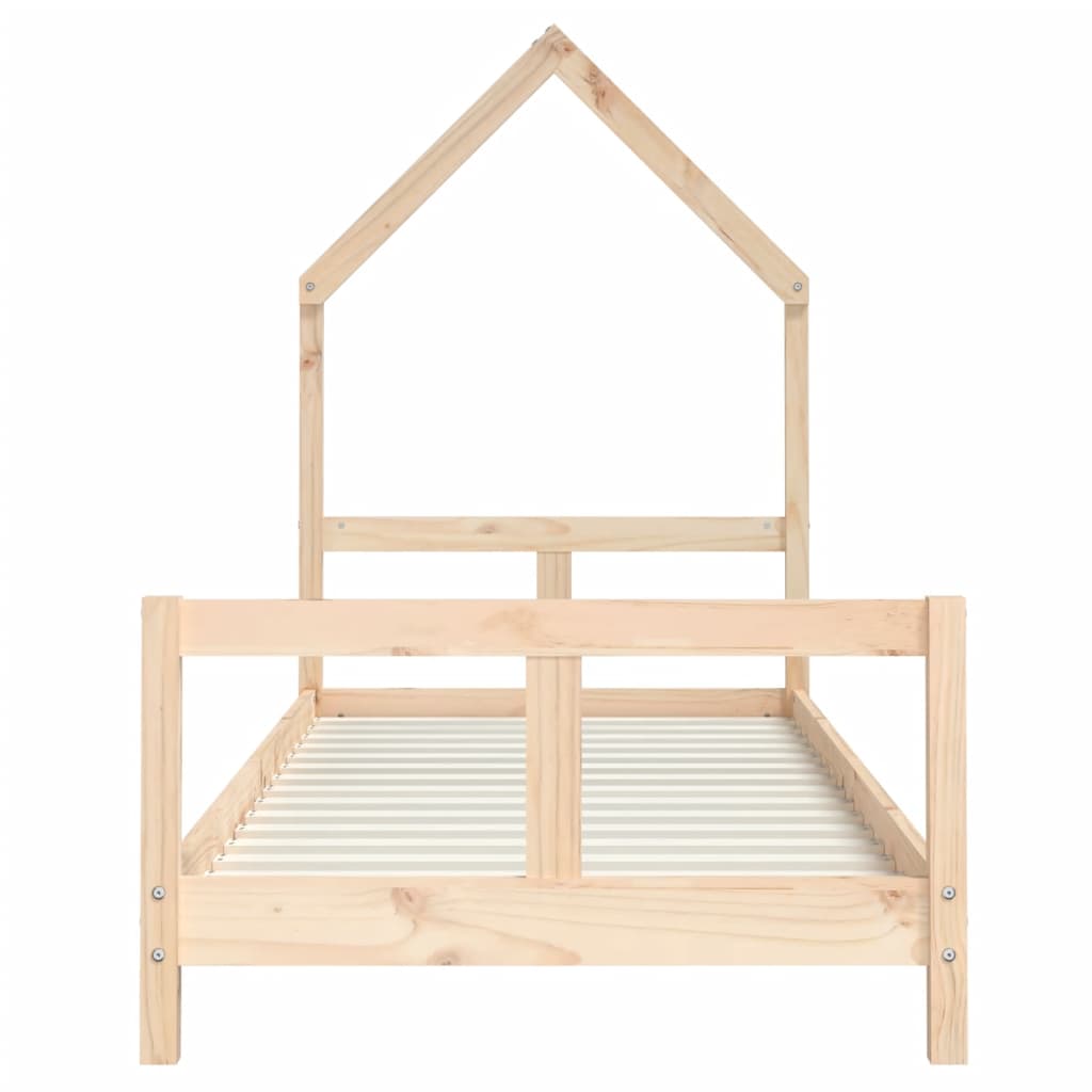 vidaXL Kinderbedframe 80x160 cm massief grenenhout zwart