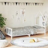 vidaXL Kinderbedframe 80x160 cm massief grenenhout zwart
