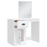 vidaXL Kaptafel met LED-verlichting 90x42x132,5 cm wit
