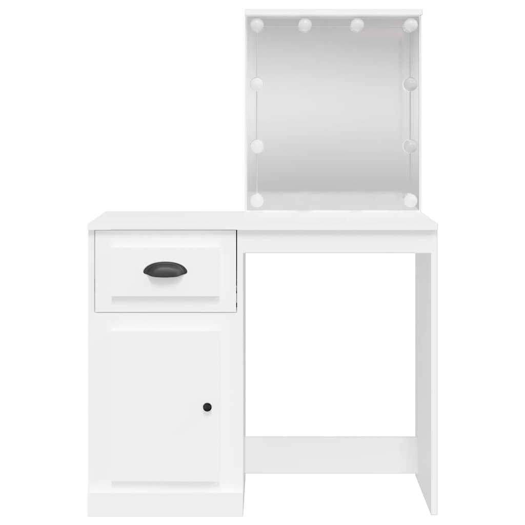 vidaXL Kaptafel met LED-verlichting 90x42x132,5 cm wit
