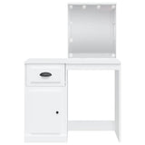 vidaXL Kaptafel met LED-verlichting 90x42x132,5 cm wit