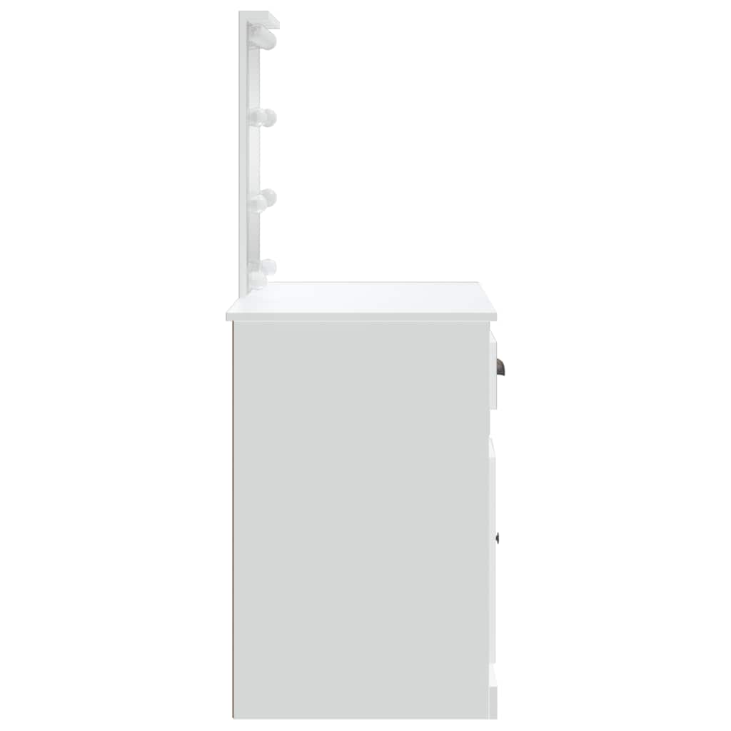 vidaXL Kaptafel met LED-verlichting 90x42x132,5 cm wit