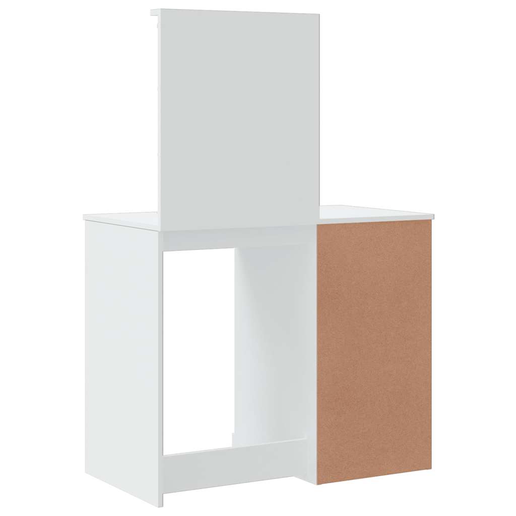 vidaXL Kaptafel met LED-verlichting 90x42x132,5 cm wit