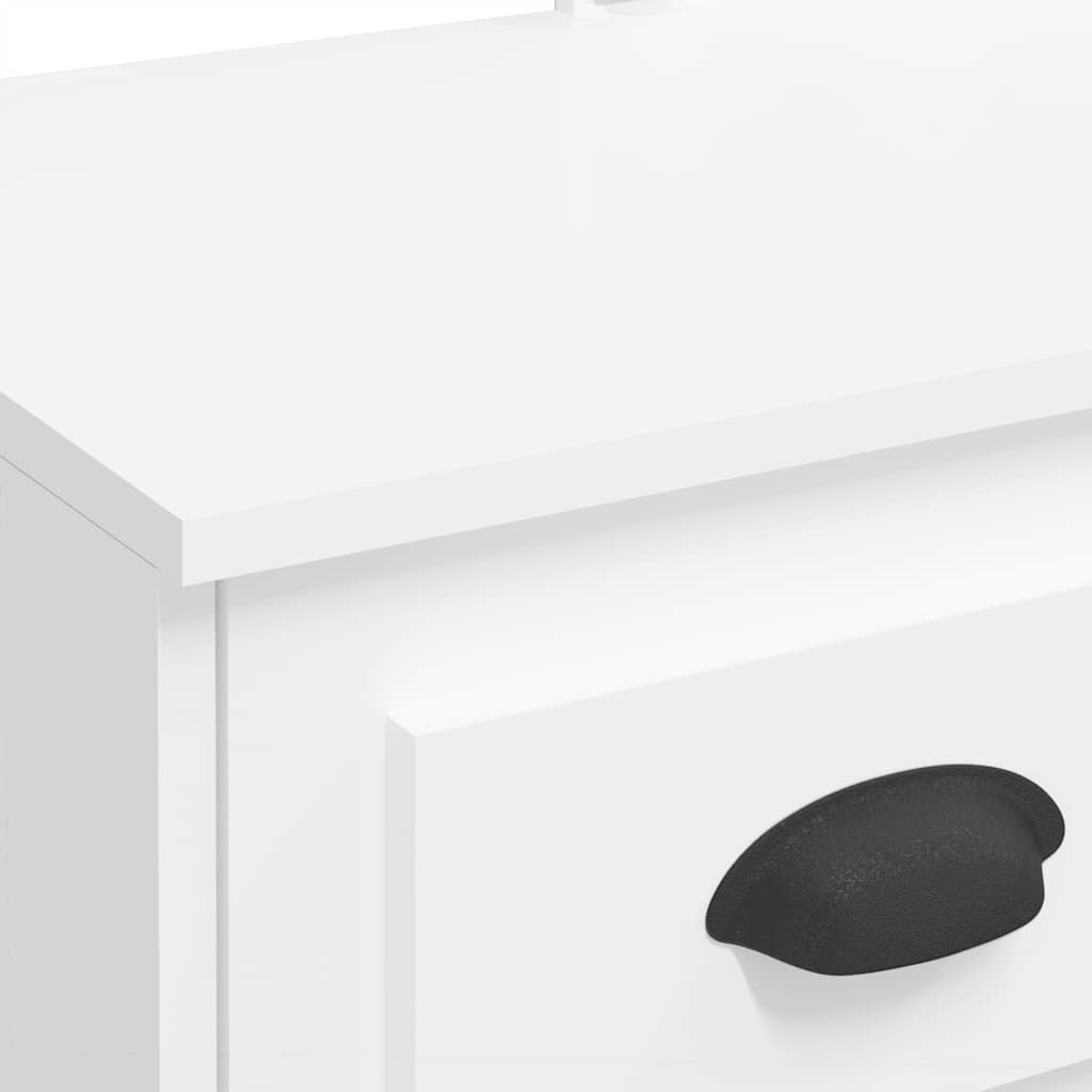 vidaXL Kaptafel met LED-verlichting 90x42x132,5 cm wit