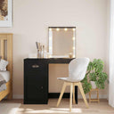 vidaXL Kaptafel met LED-verlichting 90x42x132,5 cm wit