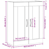 vidaXL Wandkast 69,5x34x90 cm bewerkt hout wit