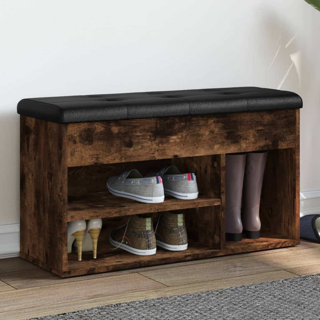 vidaXL Shoe Bench White 82x32x45.5 cm Engineered Wood
