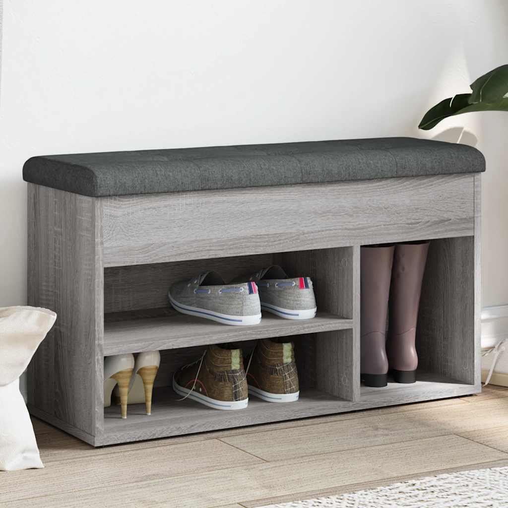 vidaXL Shoe Bench White 82x32x45.5 cm Engineered Wood