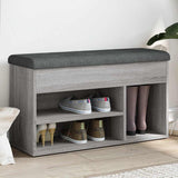 vidaXL Shoe Bench White 82x32x45.5 cm Engineered Wood