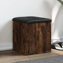 vidaXL Opbergbank Wit 42x42x45 cm Bewerkt Hout