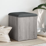 vidaXL Opbergbank Wit 42x42x45 cm Bewerkt Hout