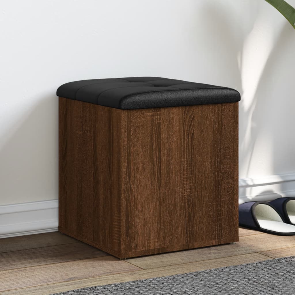 vidaXL Opbergbank Wit 42x42x45 cm Bewerkt Hout