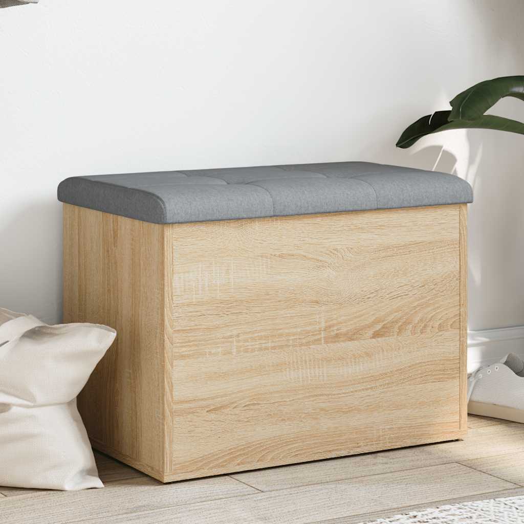 vidaXL Opbergbank Wit 42x42x45 cm Bewerkt Hout