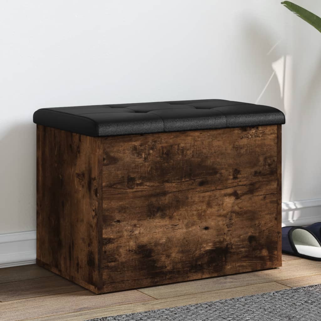vidaXL Opbergbank Wit 42x42x45 cm Bewerkt Hout