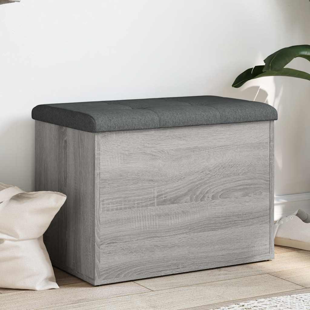 vidaXL Opbergbank Wit 42x42x45 cm Bewerkt Hout