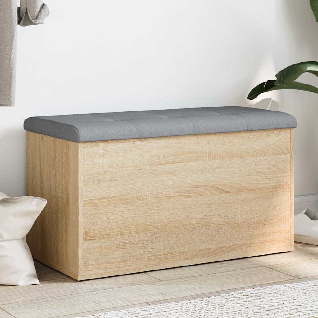 vidaXL Opbergbank Wit 42x42x45 cm Bewerkt Hout