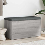 vidaXL Opbergbank Wit 42x42x45 cm Bewerkt Hout