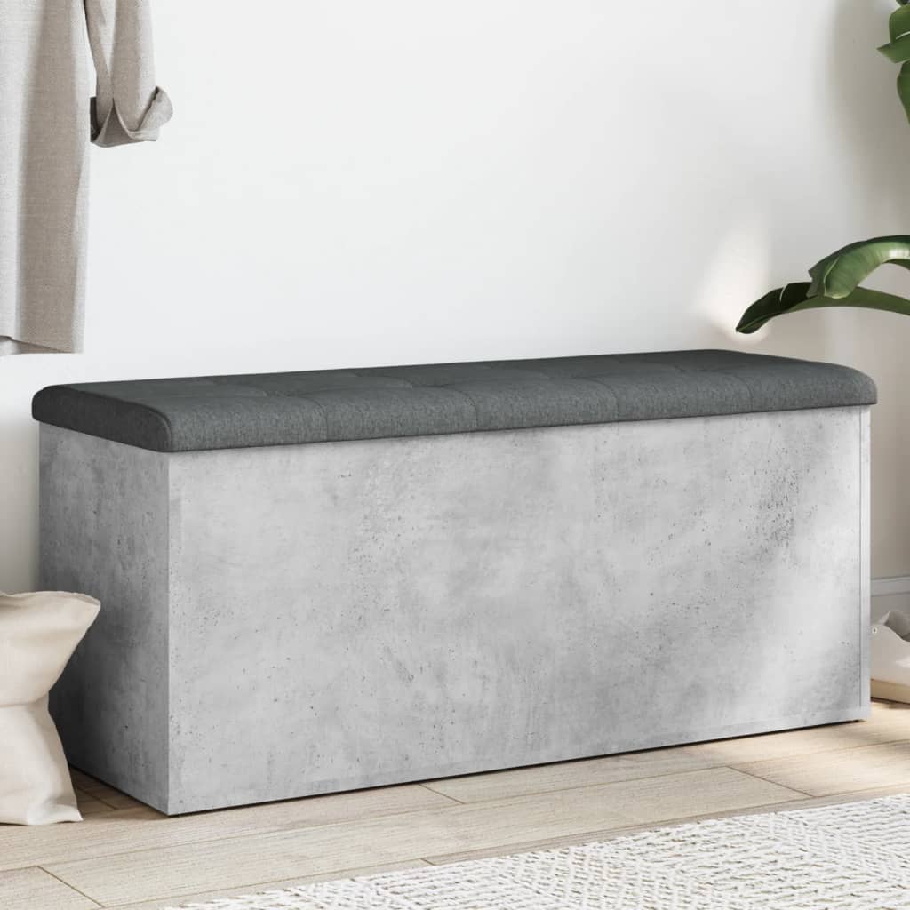 vidaXL Opbergbank Wit 42x42x45 cm Bewerkt Hout