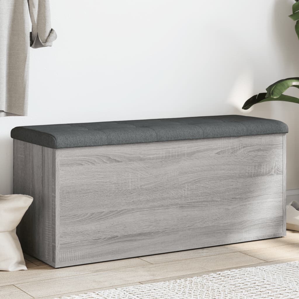 vidaXL Opbergbank Wit 42x42x45 cm Bewerkt Hout