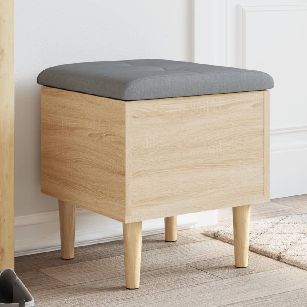 vidaXL Opbergbankje 42x42x46 cm bewerkt hout wit