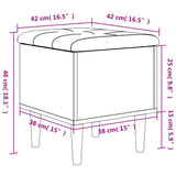 vidaXL Opbergbankje 42x42x46 cm bewerkt hout wit