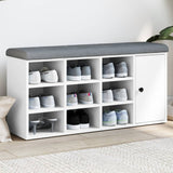vidaXL Schoenenbank 102x32x50 cm bewerkt hout wit