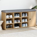 vidaXL Schoenenbank 102x32x50 cm bewerkt hout wit