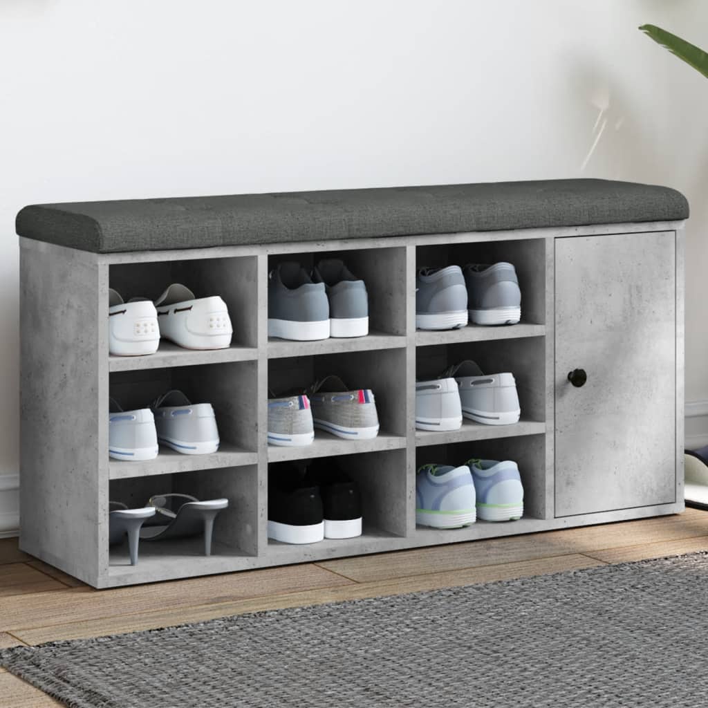 vidaXL Schoenenbank 102x32x50 cm bewerkt hout wit