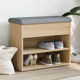 vidaXL Schoenenbank Wit 62x32x50 cm Bewerkt Hout