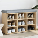 vidaXL Schoenenbank Wit 82x32x50 cm Bewerkt Hout