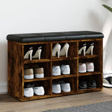 vidaXL Schoenenbank Wit 82x32x50 cm Bewerkt Hout