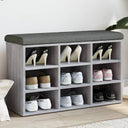 vidaXL Schoenenbank Wit 82x32x50 cm Bewerkt Hout